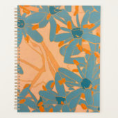 Contemporary Leaf Design in Peach Planner (Voorkant)