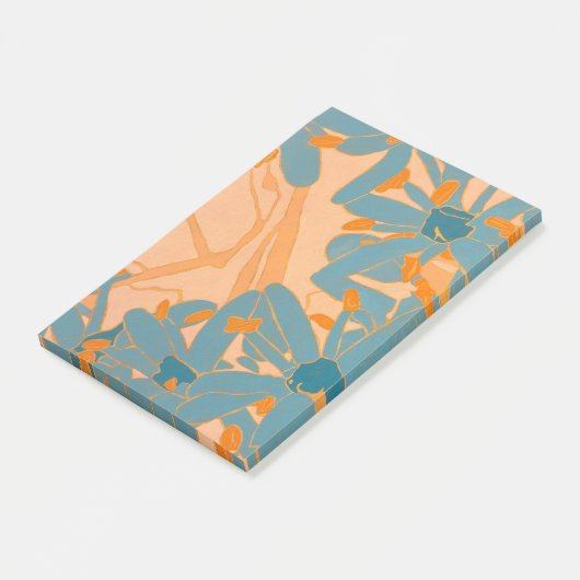 Contemporary Leaf Design in Peach Post-it® Notes (Schuin)