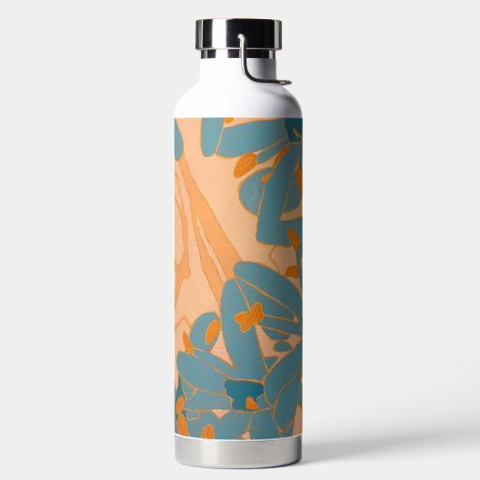Contemporary Leaf Design in Peach  Waterfles (Links)