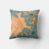 Contemporary Leaf Design Peach Kussen (Achterkant)