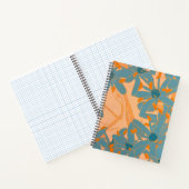 Contemporary Leaf Design Peach Notitieboek (Binnen)