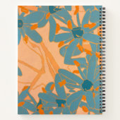 Contemporary Leaf Design Peach Notitieboek (Achterkant)