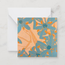 Contemporary Leaf Design Peach