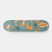 Contemporary Leaf Design Peach Persoonlijk Skateboard (Horizontaal)