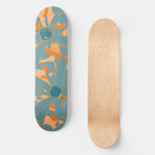 Contemporary Leaf Design Peach Persoonlijk Skateboard (Voorkant)