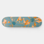 Contemporary Leaf Design Peach Persoonlijk Skateboard (Horizontaal)