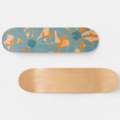 Contemporary Leaf Design Peach Persoonlijk Skateboard (Horizontaal)