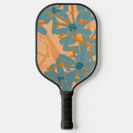 Contemporary Leaf Design Peach Pickleball Paddle