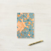 Contemporary Leaf Design Peach Post-it® Notes (Op bureau)