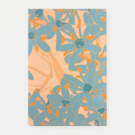 Contemporary Leaf Design Peach Post-it® Notes