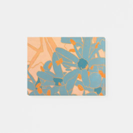 Contemporary Leaf Design Peach Post-it® Notes