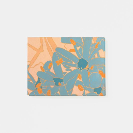 Contemporary Leaf Design Peach Post-it® Notes (Voorkant)