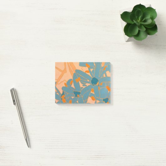 Contemporary Leaf Design Peach Post-it® Notes (Kantoor)