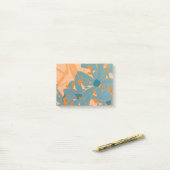 Contemporary Leaf Design Peach Post-it® Notes (Op bureau)