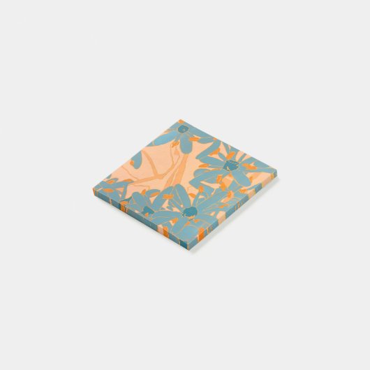 Contemporary Leaf Design Peach Post-it® Notes (Schuin)