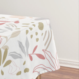 Contemporary Leaves Grey, Brown, Rust Tafelkleed