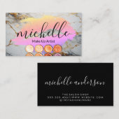 Contemporary Makeup Artist Palette Visitekaartje (Voorkant / Achterkant)