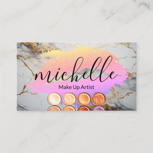 Contemporary Makeup Artist Palette Visitekaartje (Voorkant)
