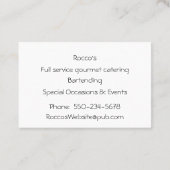 Contemporary Martini Glass Bartender Business Card Visitekaartje (Achterkant)