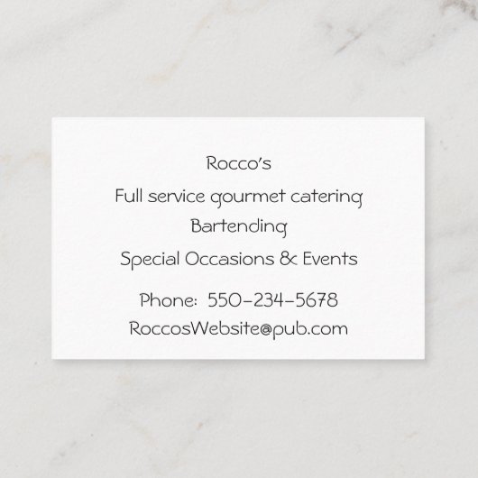 Contemporary Martini Glass Bartender Business Card Visitekaartje (Achterkant)