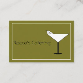 Contemporary Martini Glass Bartender Business Card Visitekaartje