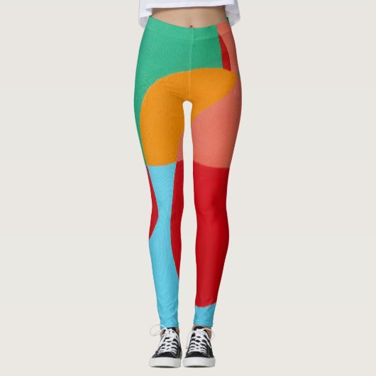 Contemporary Multi-Color Active Leggings (Voorkant)