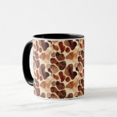 Contemporary Organic Pattern Mug – Earthy Tones Mok (Voorkant links)