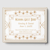 Contemporary Personalized Wedding Guest Book Gastenboek (Achterkant)