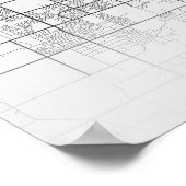 Contemporary Phoenix Arizona Street Map unframed Poster (Hoek)