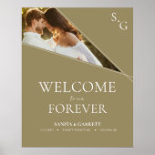 Contemporary Photo Wedding Welcome Sign Poster (Voorkant)
