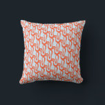 Contemporary Pop Wiggle Abstract Pattern Ice Blue Kussen<br><div class="desc">Pop Wiggle Contemporary Abstract Pattern in Ice Blue and Persimmon Orange. Fun,  cool,  bold retro contemporary eclectic funhaus pop art geometric design with a modern retro aesthetic. By Kierkegaard Design Studio.</div>