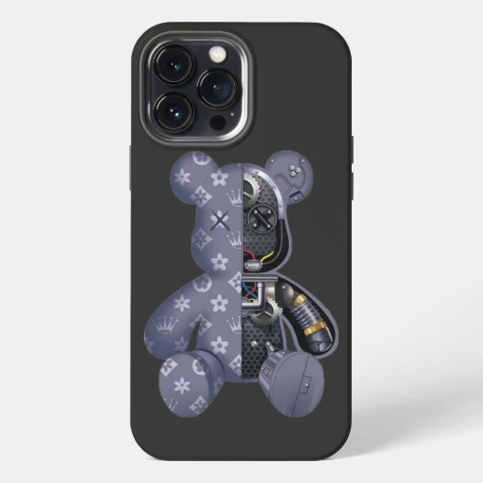 Contemporary Robot Bear iPhone Hoesje (Achterkant)