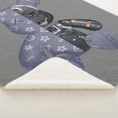 Contemporary Robot Bear Sherpa Deken (3/4)