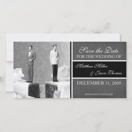 Contemporary Save the Date-aankondiging Date (Voorkant)