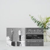 Contemporary Save the Date-aankondiging Date (Staand voorkant)