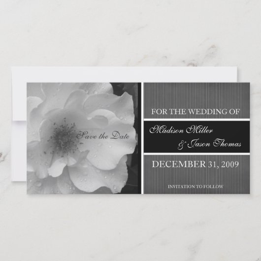 Contemporary Save the Date-aankondiging Date (Voorkant)