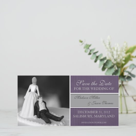 Contemporary Save the Date-aankondiging Save The Date (Staand voorkant)