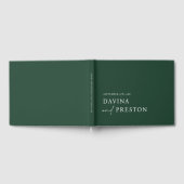 Contemporary Script Modern Simple Minimalist GREEN Gastenboek (Volledig)