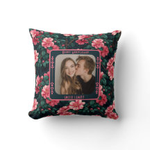 Contemporary Sentimental Wedding Throw Pillow  