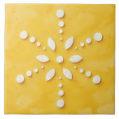 Contemporary Snowflake Winter Holiday Tile Tegeltje (Voorkant)
