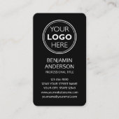 Contemporary Social Media Logo QR Code Black Visitekaartje (Voorkant)