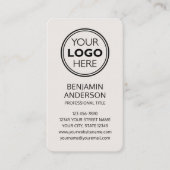 Contemporary Social Media Logo QR Code Off-White Visitekaartje (Voorkant)