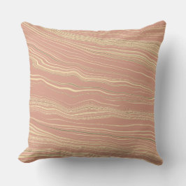 Contemporary Soft Coral, Tan with Linen Pattern Kussen