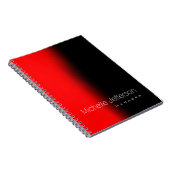 Contemporary Trendy Style Red Black Business Notitieboek (Rechterzijde)