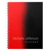 Contemporary Trendy Style Red Black Business Notitieboek (Voorkant)