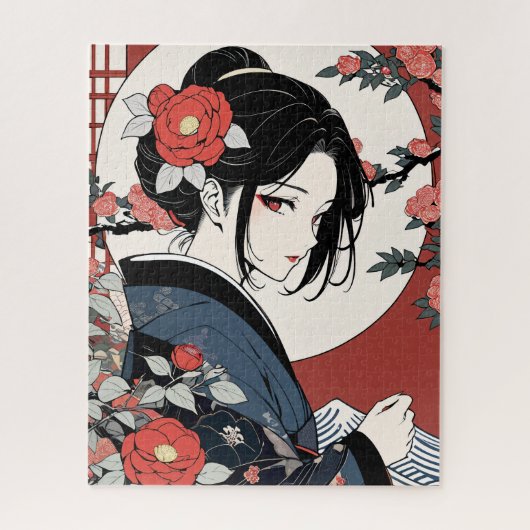 Contemporary ukiyoe, Kimono beauty Legpuzzel (Verticaal)