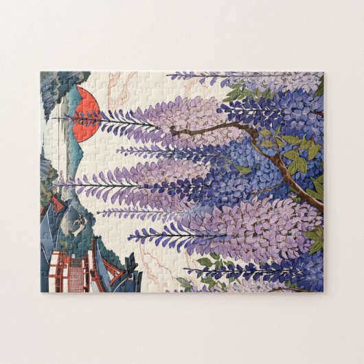 Contemporary ukiyoe, Wisteria japonica Legpuzzel (Horizontaal)