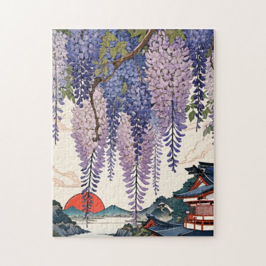 Contemporary ukiyoe, Wisteria japonica Legpuzzel (Verticaal)