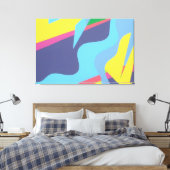 Contemporary Vibrant Abstract Art Print (Insitu (Slaapkamer))