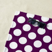 Contemporay Paarse en Witte pooldot Strandlaken (In situ)